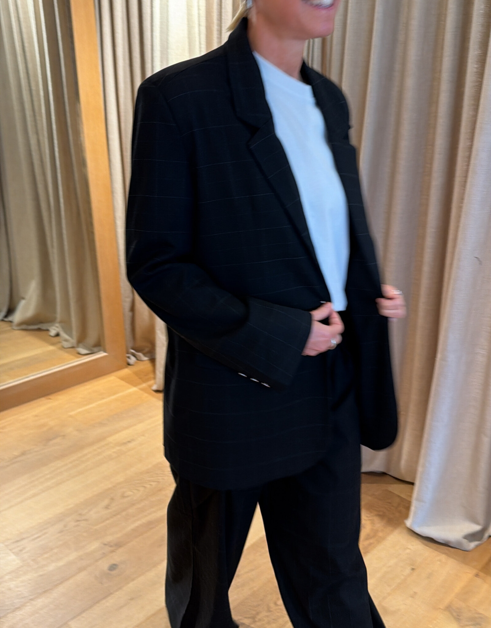 Cras Aisha Blazer Dark Grey Check