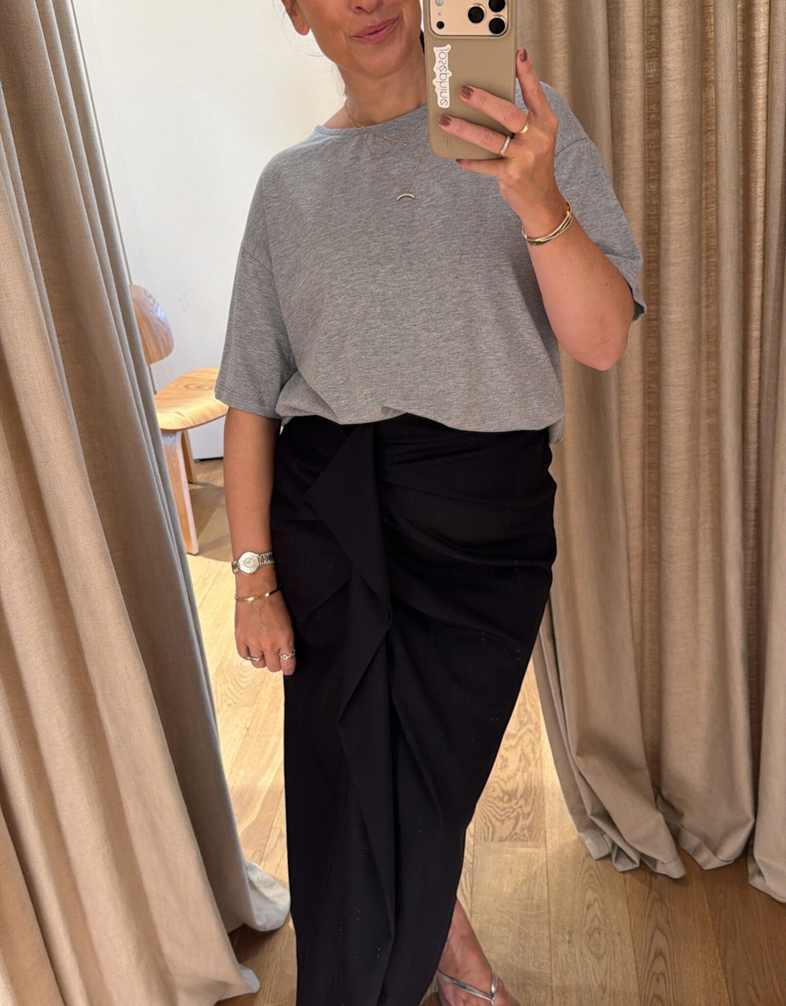 Re/Born Claudia Skirt Dark Blue