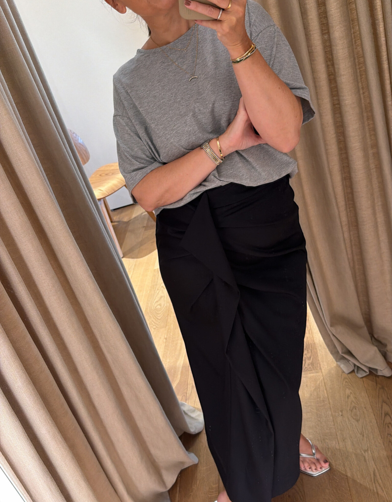 Re/Born Zoe T-Shirt Grey Melange