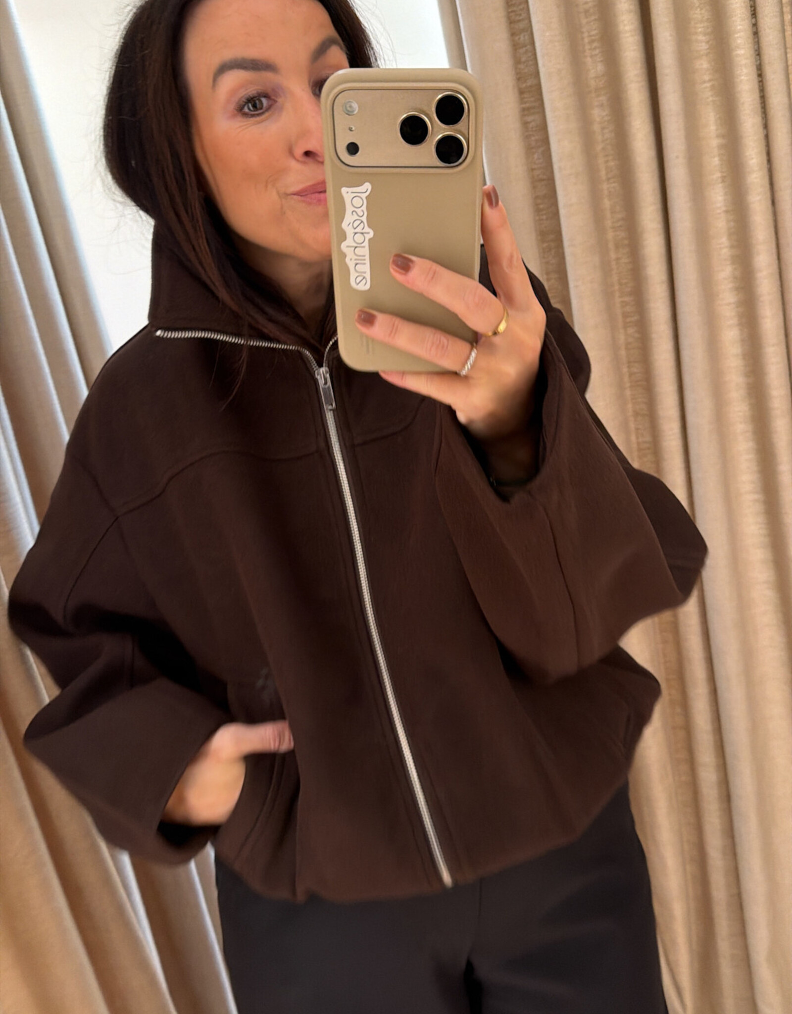 Edited Brodey Jacket Black Coffee