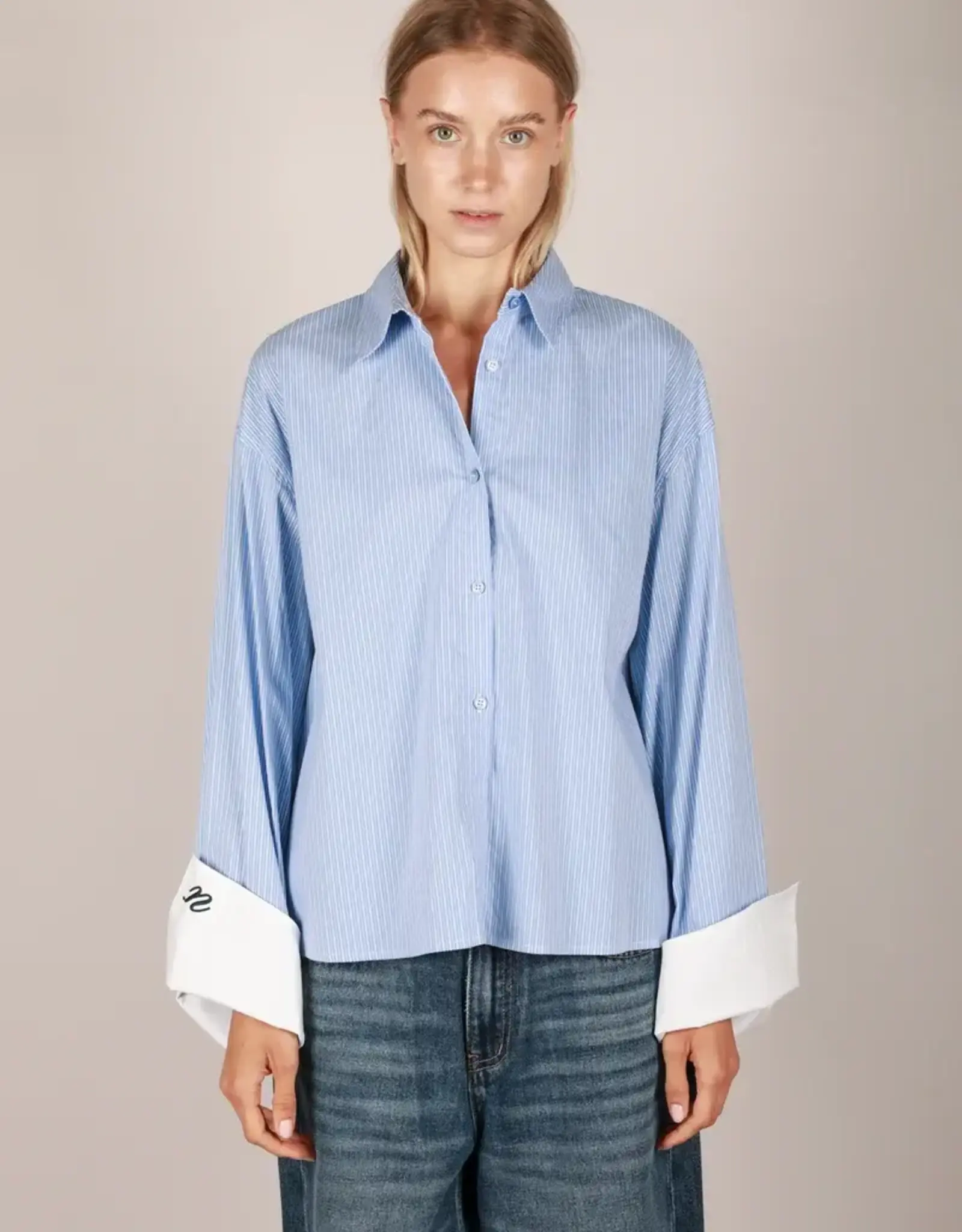 Noted Dia Shirt Blue Stripe