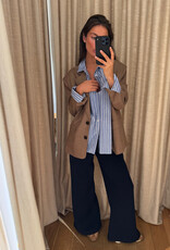 Stella Nova Striped Blazer Brown