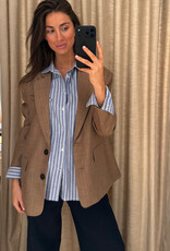 Stella Nova Striped Blazer Brown