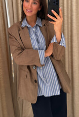 Stella Nova Striped Blazer Brown