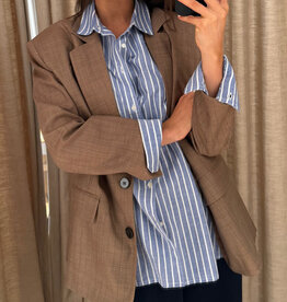 Stella Nova Striped Blazer Brown
