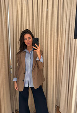 Stella Nova Striped Blazer Brown