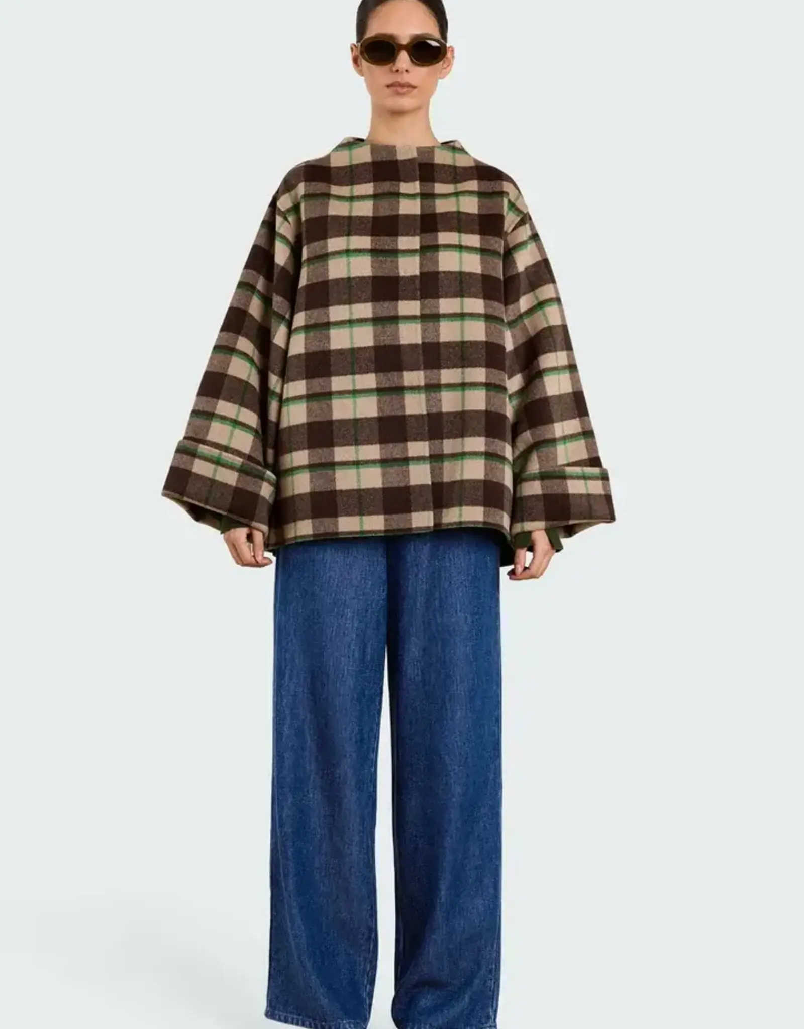 Studio Clique Vera Jacket Tartan Brown XS/S