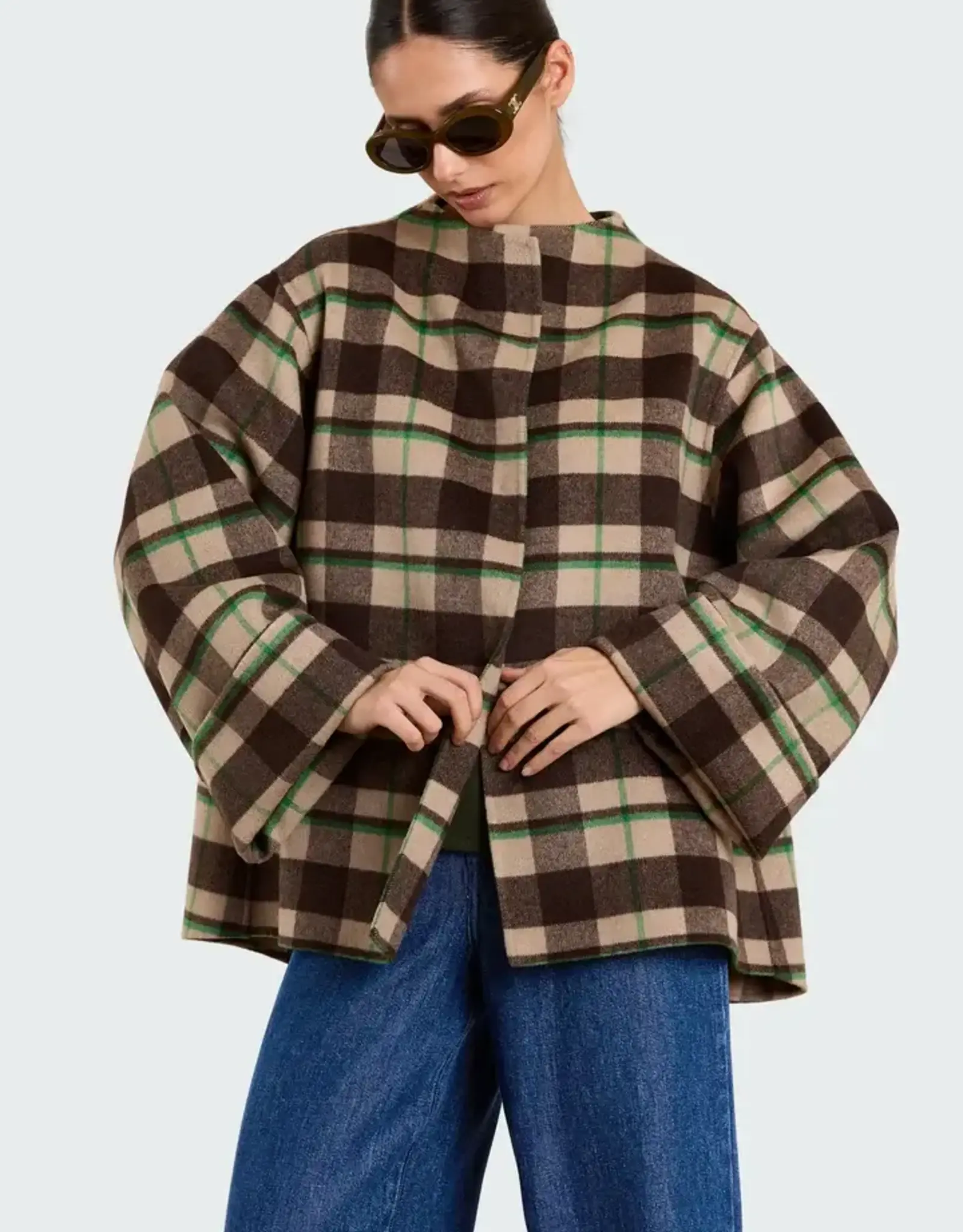 Studio Clique Vera Jacket Tartan Brown XS/S