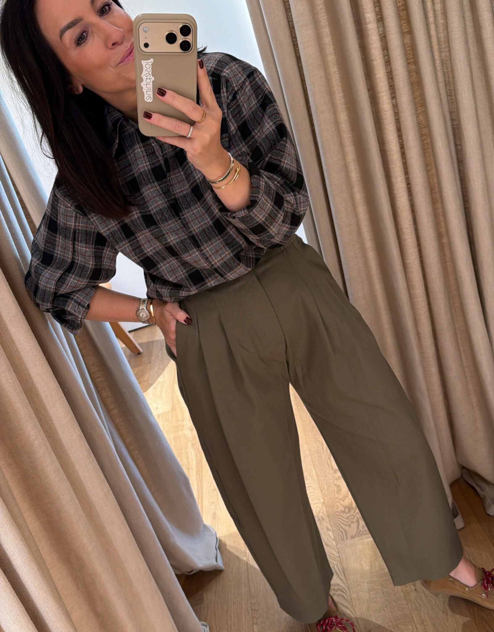 DAY Henri Flannel Shirt Grey Melange