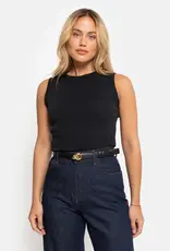 Âme Lively Black Leather Belt