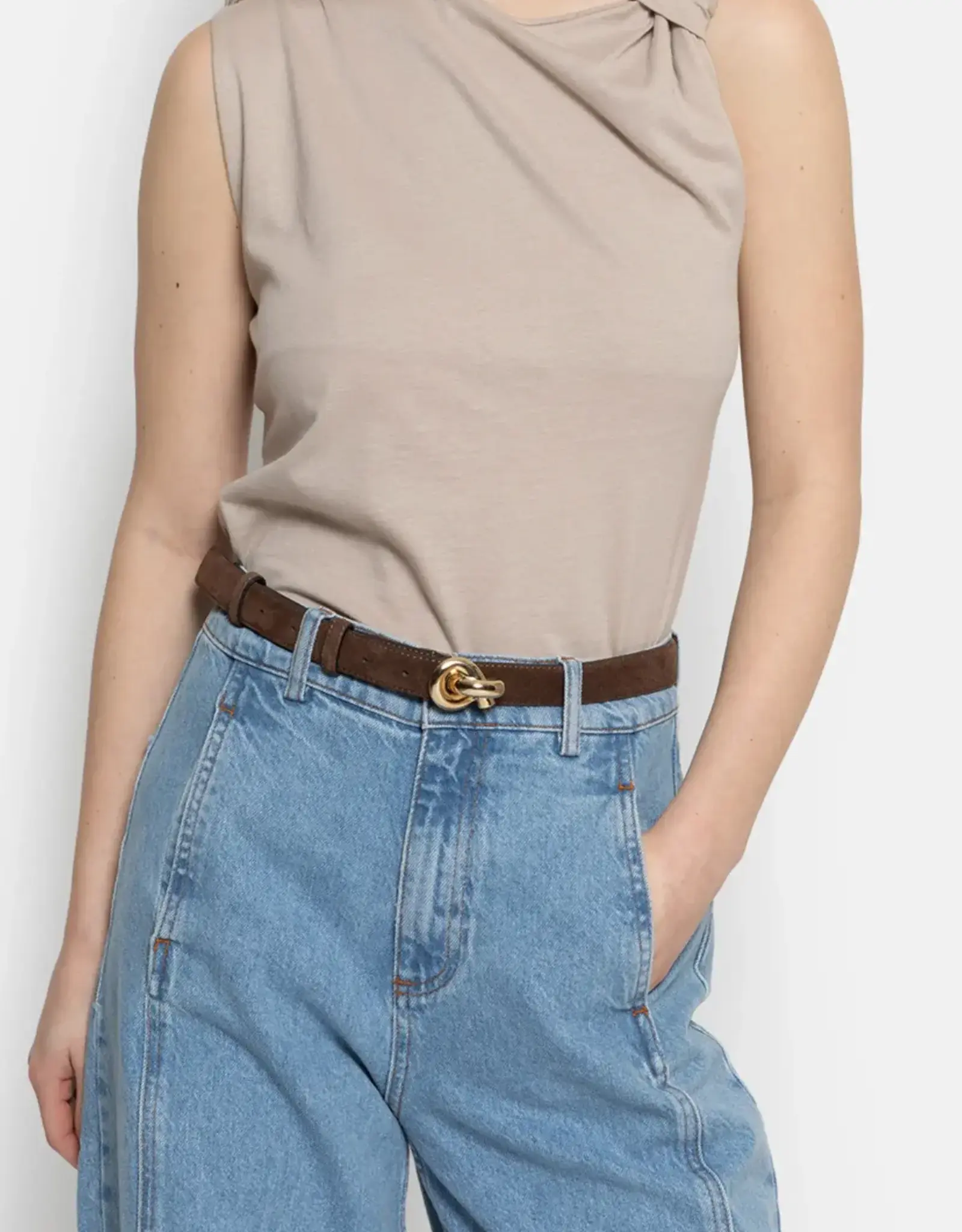 Âme Lively Brown Suede Belt