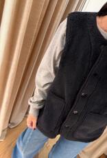 Âme Madison Sleeveless Teddy Jacket Navy