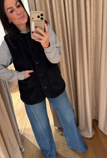 Âme Madison Sleeveless Teddy Jacket Navy