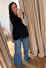 Âme Madison Sleeveless Teddy Jacket Navy