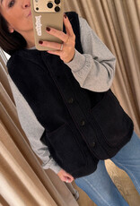Âme Madison Sleeveless Teddy Jacket Navy
