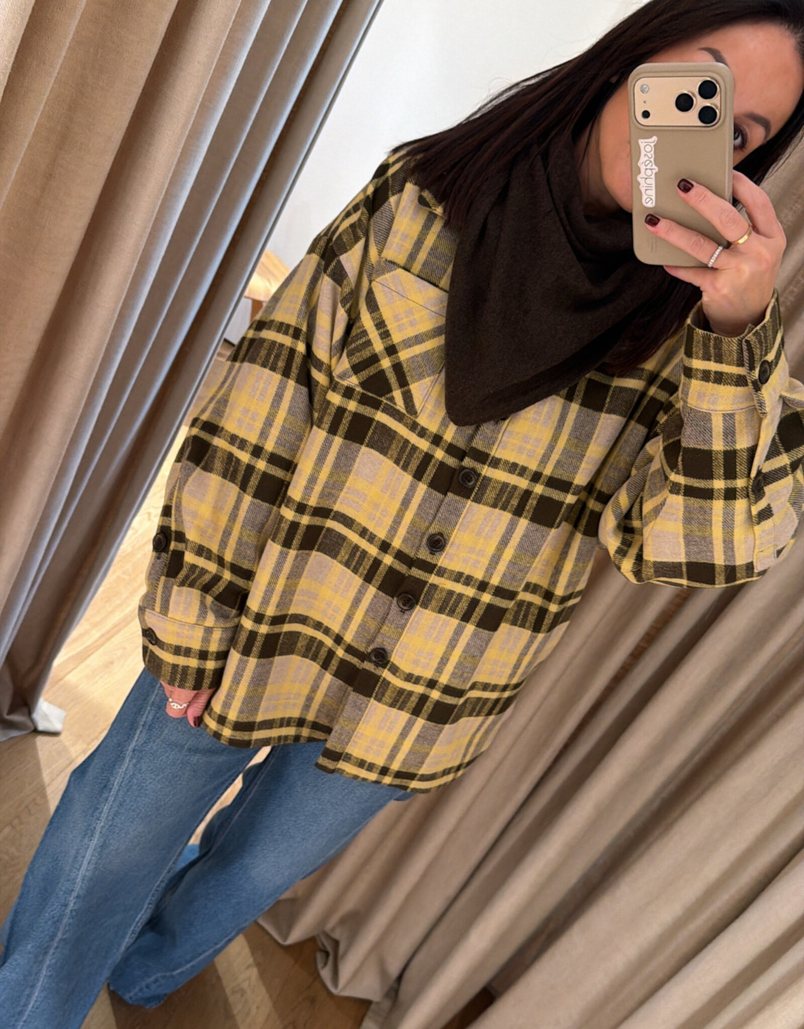 Re/Born Janet Vest Brown Check