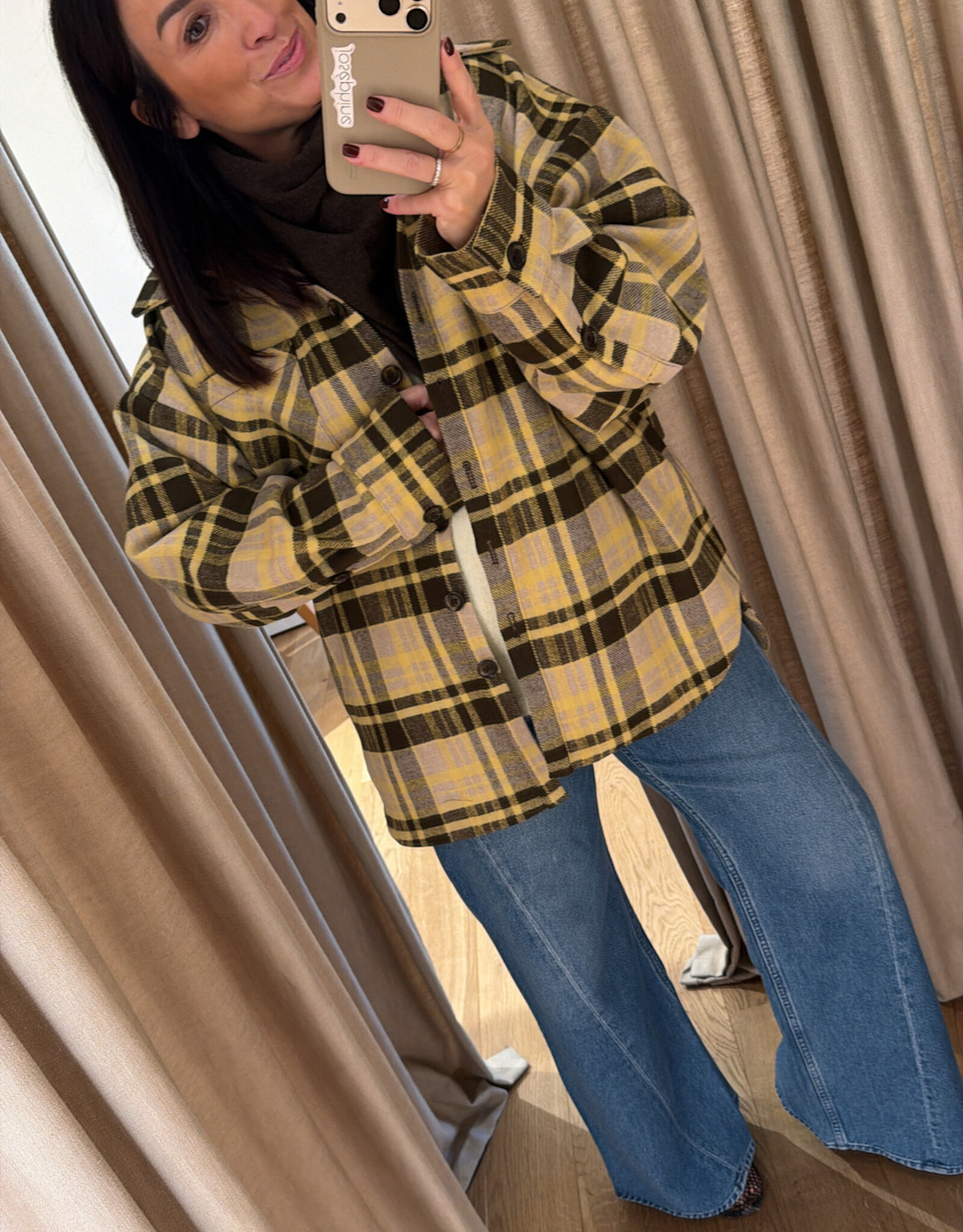 Re/Born Janet Vest Brown Check