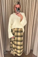 Re/Born Rosemary Skirt Brown Check