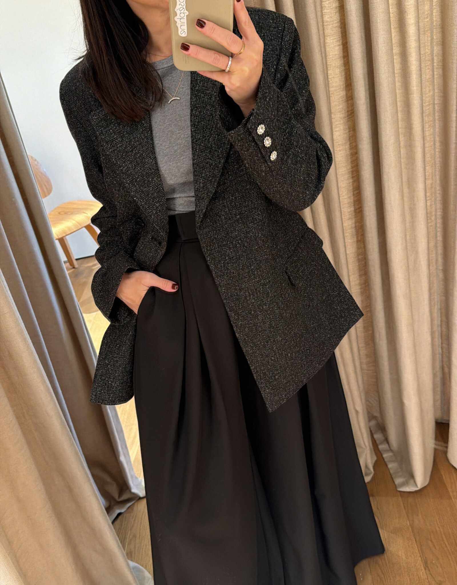 Cras Leonora Blazer Salt and Pepper