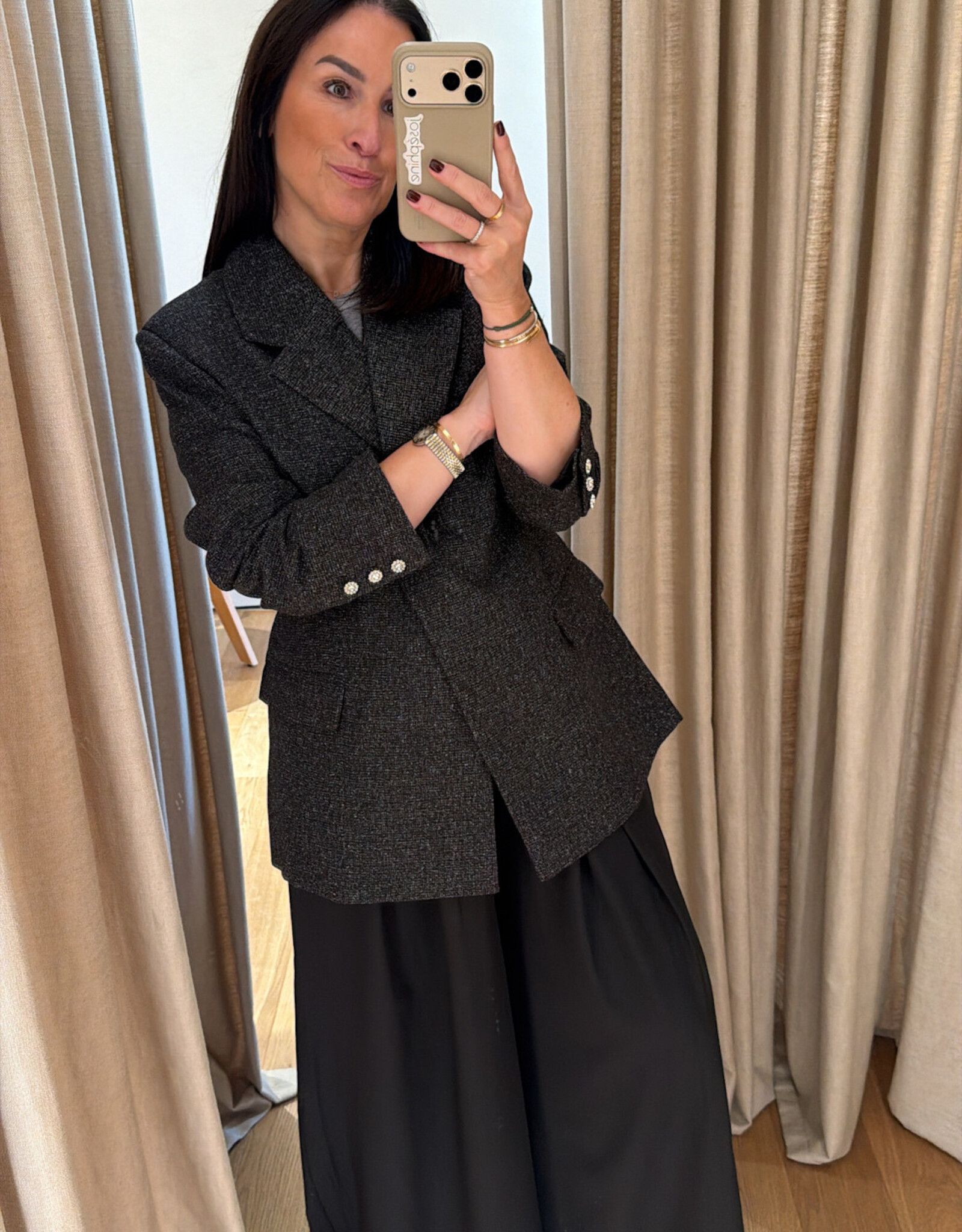 Cras Leonora Blazer Salt and Pepper