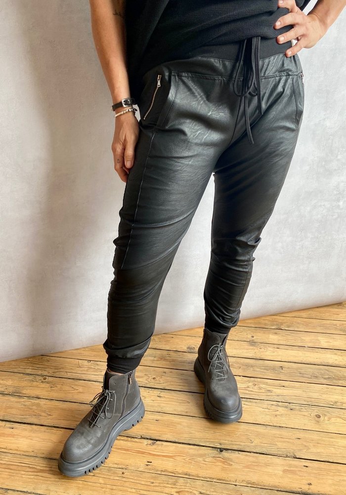 Suzy D Vegan Leather Joggers