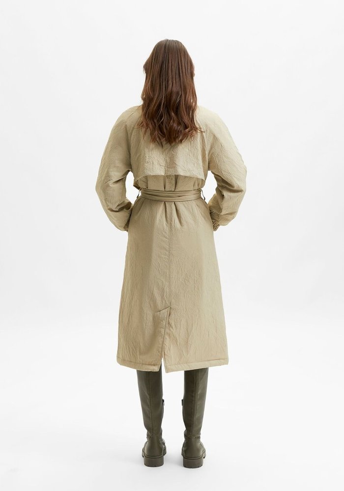 Selected Femme Crinkle Trench Coat