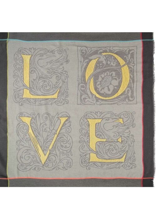 FRAAS Fraas 609024 Love Square Cotton Scarf