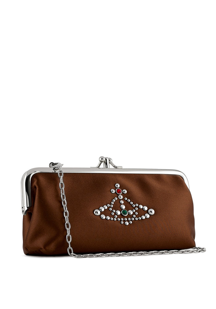 Vivienne Westwood Studs & Stones Purse With Chain Handle
