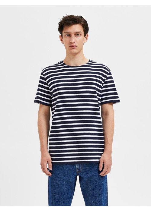 SELECTED HOMME Selected Homme Briac Short Sleeve Stripe T-Shirt