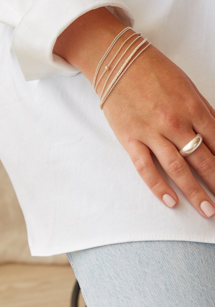 Chalk Domed Plain Heavy Ring