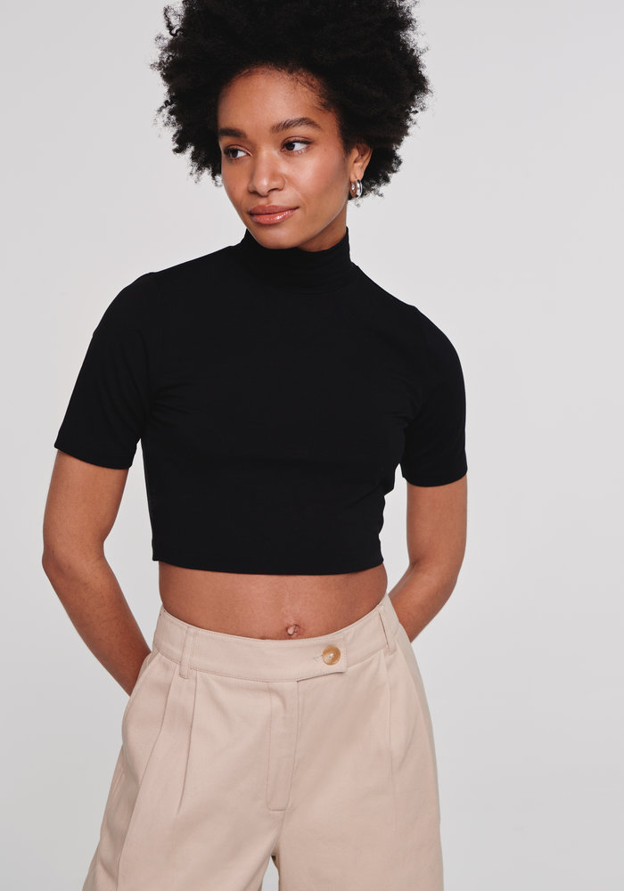 Aligne Hotel Crop Hi Neck Top