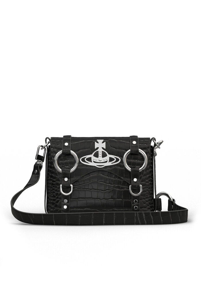 Vivienne Westwood Kim Crossbody Croc Leather Bag