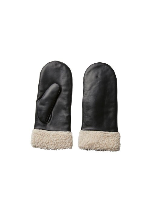 PIECES Pieces Jay Leather Mittens