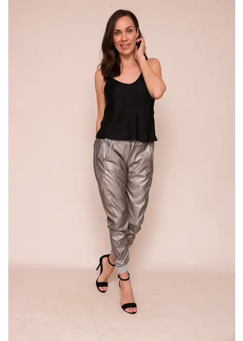 SUZY D Suzy D Vegan Leather Joggers