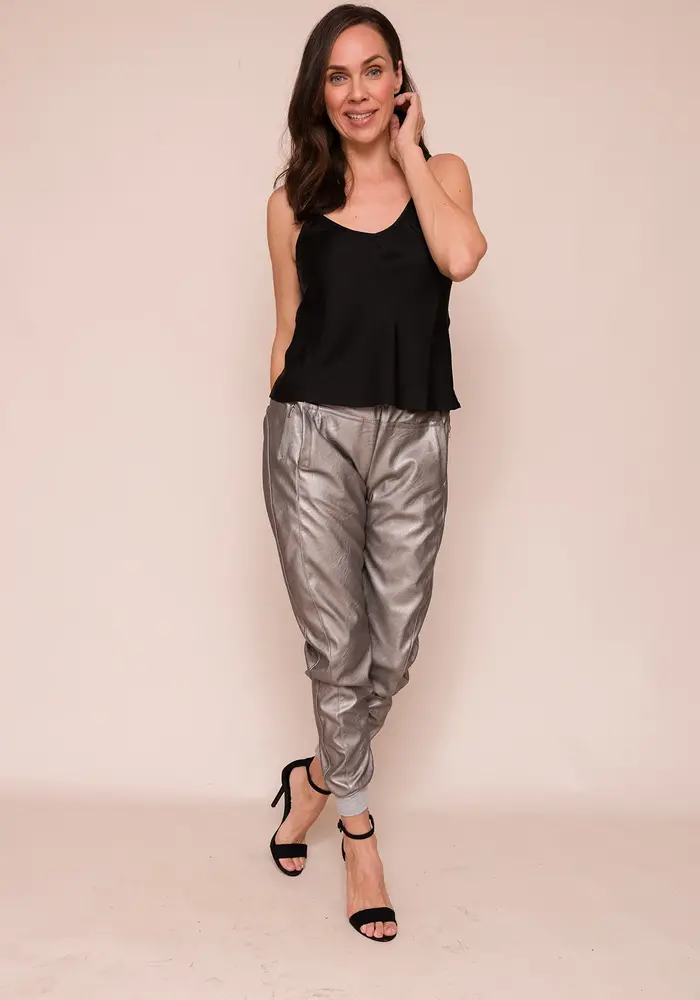 Suzy D Vegan Leather Joggers