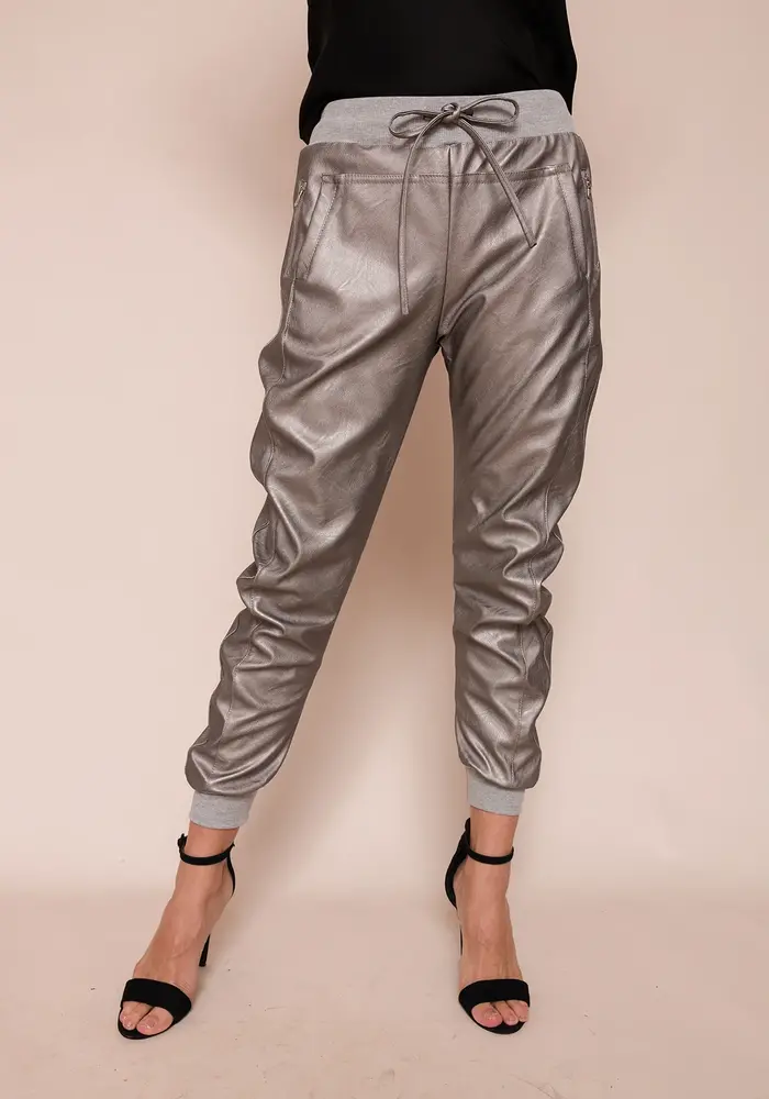 Suzy D Vegan Leather Joggers