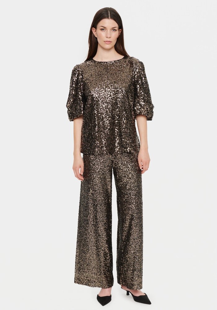 Saint Tropez Bailey Sequin Blouse