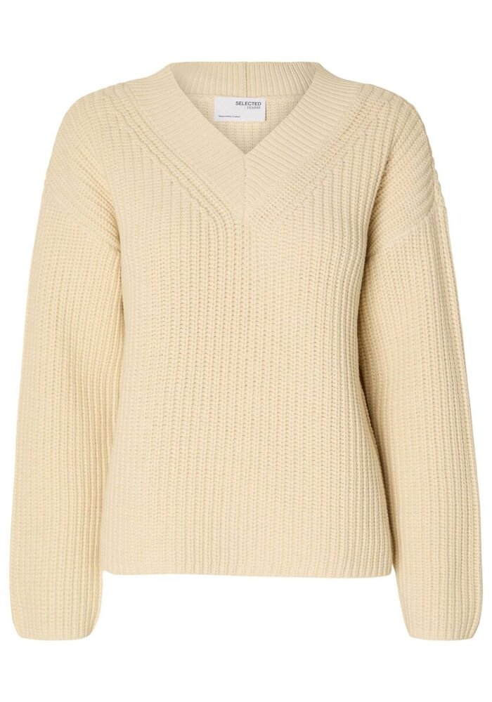 Selected Femme Selma Long Sleeve V-Neck Knit