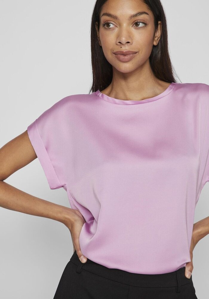 Vila Viellette Satin T-Shirt