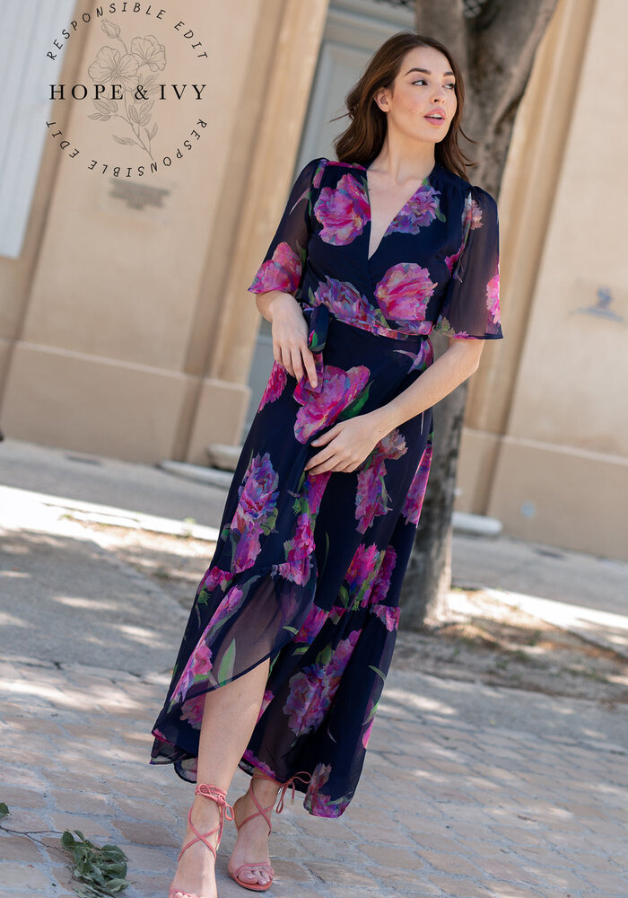 Hope & Ivy Ashia Wrap Dress