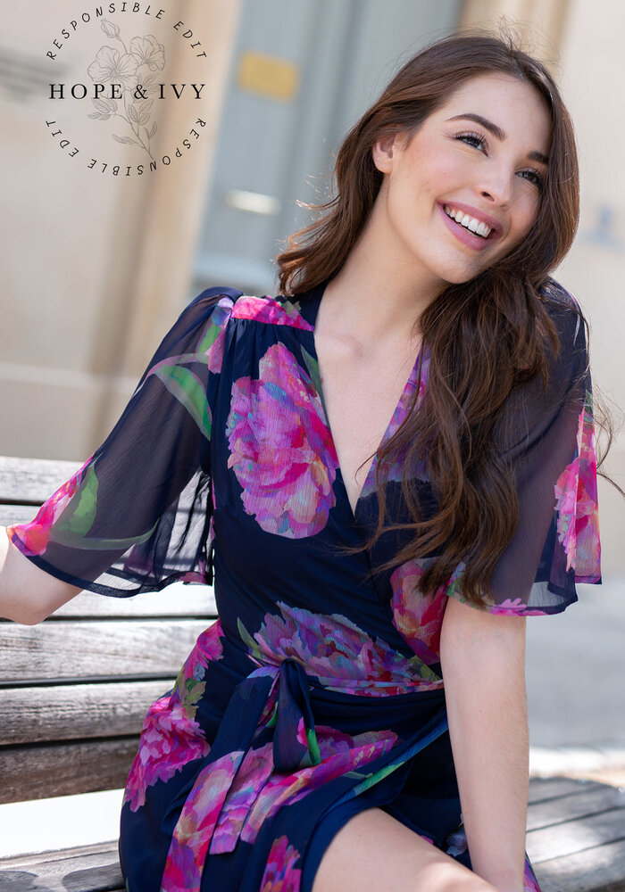 Hope & Ivy Ashia Wrap Dress