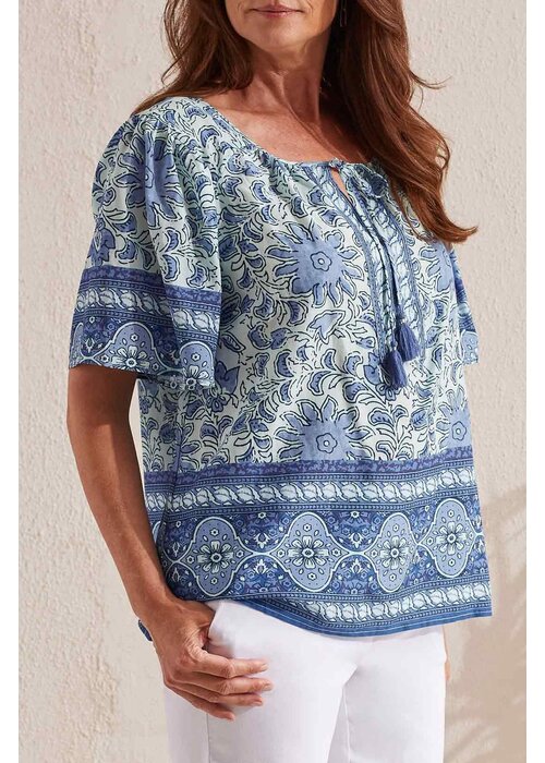 TRIBAL Tribal Tassle Top 17240