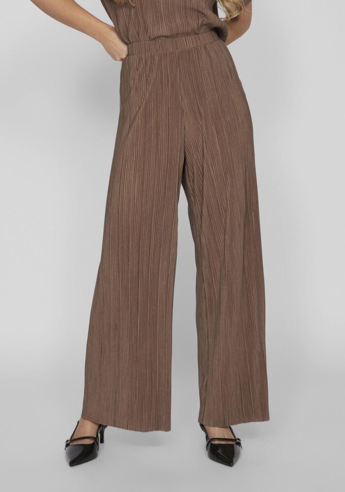 Vila Viplisa Wide Pleat Fabric Pants