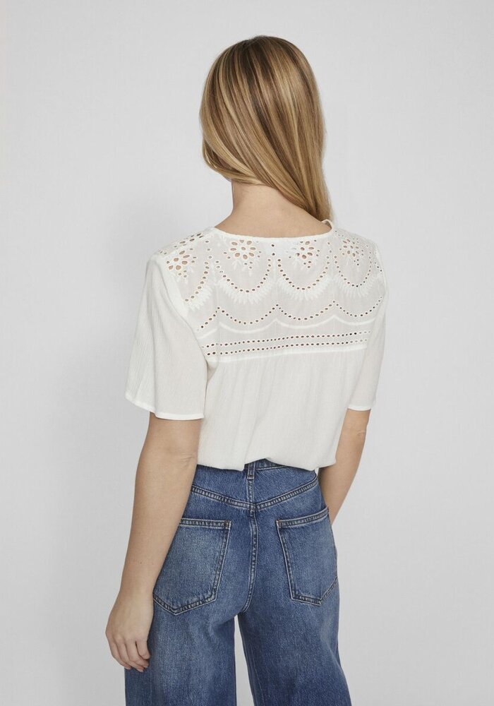 Vila Vimesa Lace Short Sleeve Top