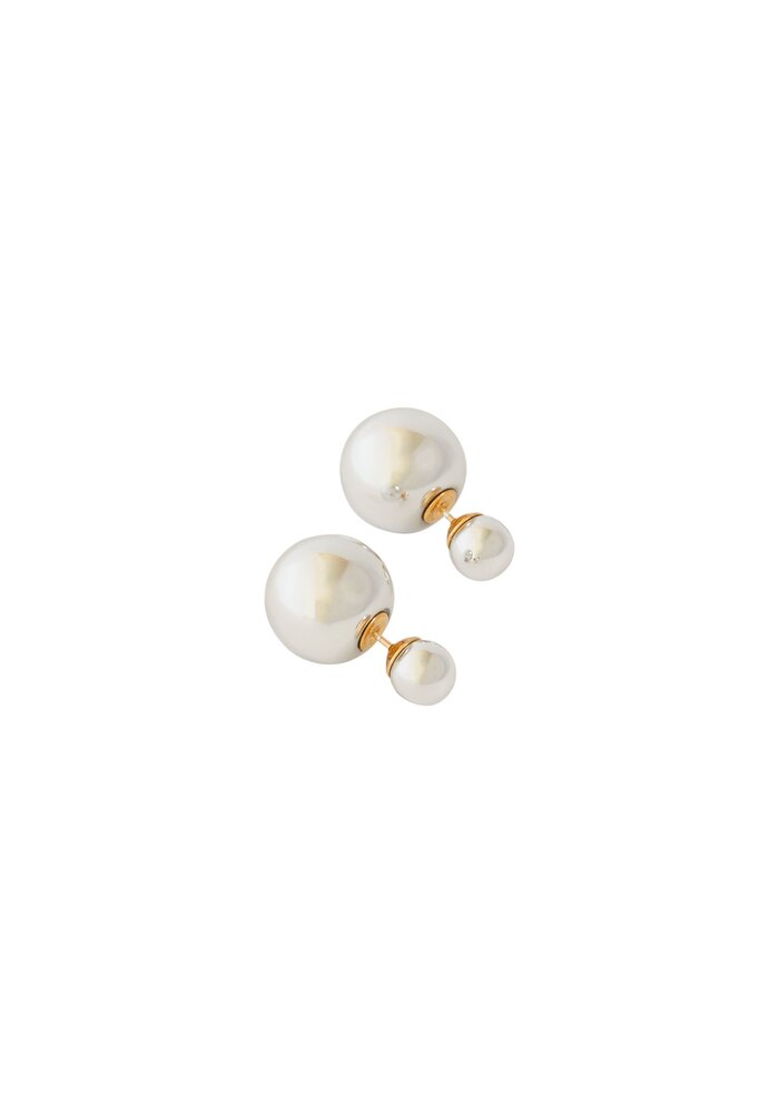 Chalk Double Ball Earrings