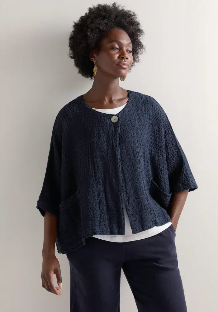 Sahara LAJ6136 Waffle Boxy Jacket