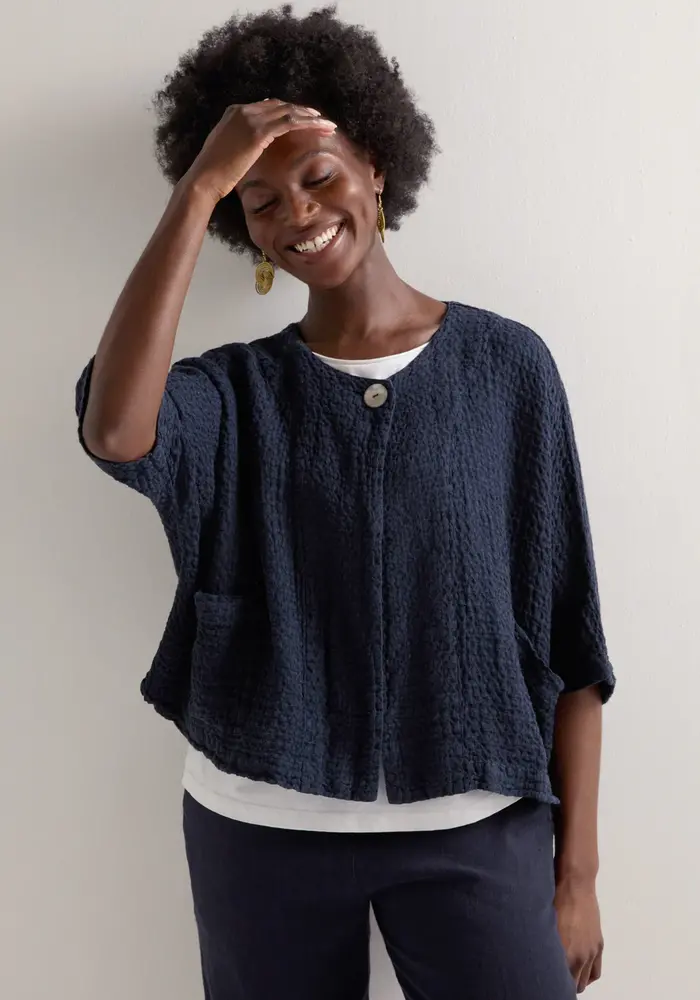Sahara LAJ6136 Waffle Boxy Jacket