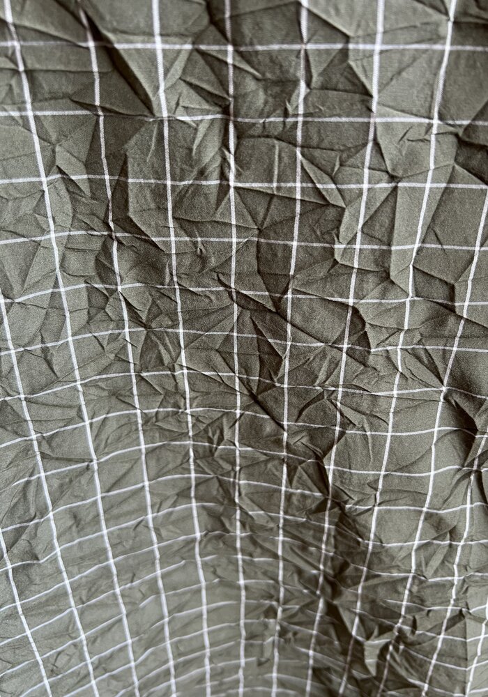 Mama B Onesta Check Cropped Crew Top