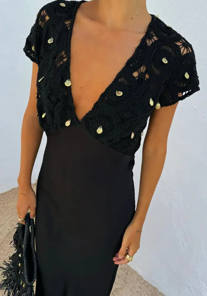 Never Fully Dressed Crochet Shell Elodie Dress