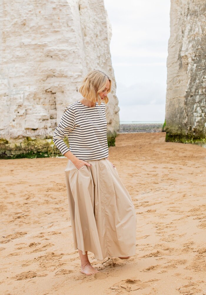 Chalk Fleur Stripe Long Sleeve T-Shirt